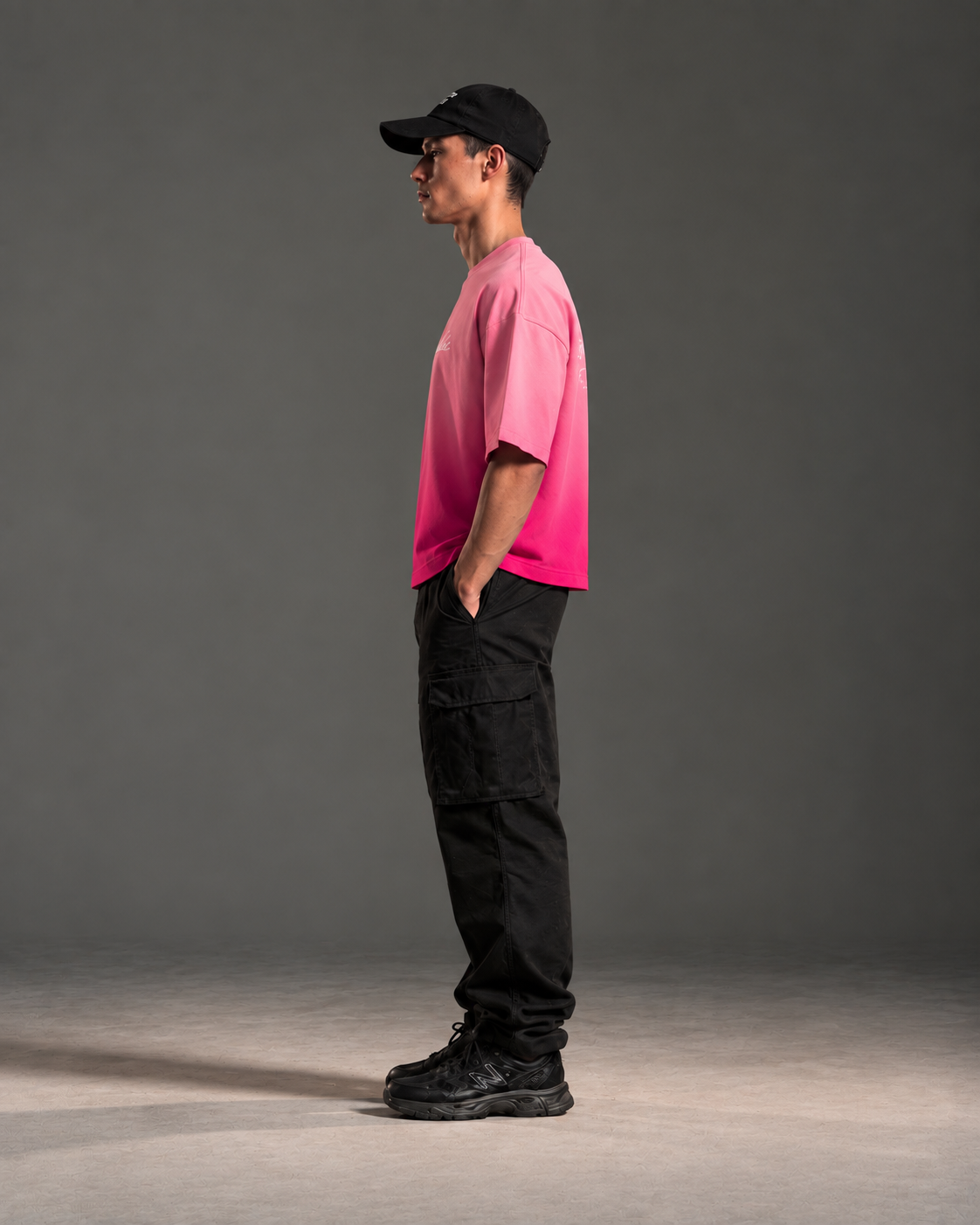 Pink Ombre Boxy Fit T-shirt