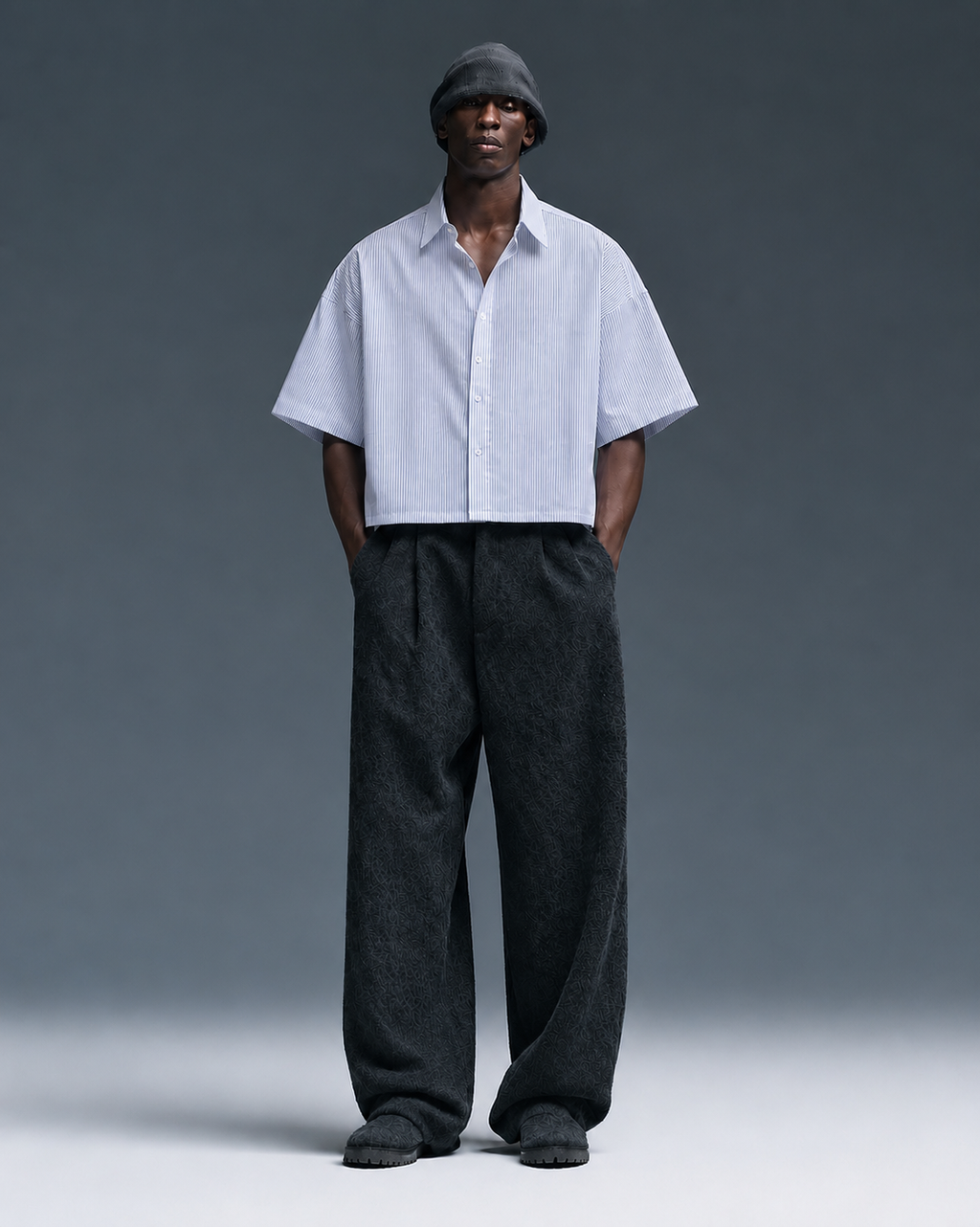 Angel Boy Boxy Fit Stripped Shirt
