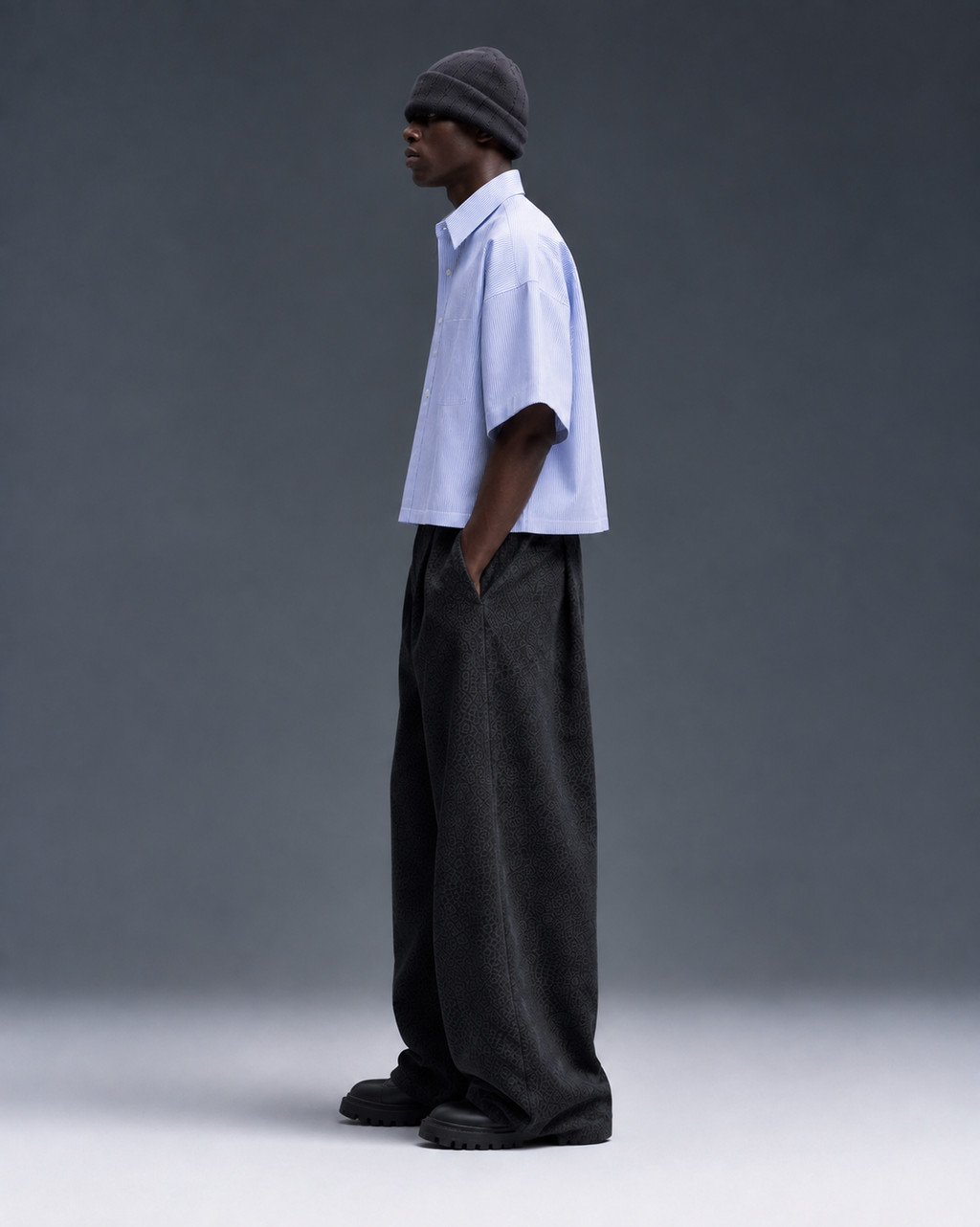Angel Boy Boxy Fit Stripped Shirt