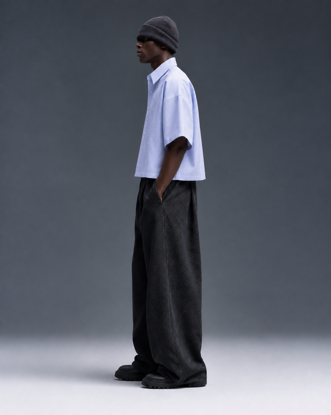Angel Boy Boxy Fit Stripped Shirt