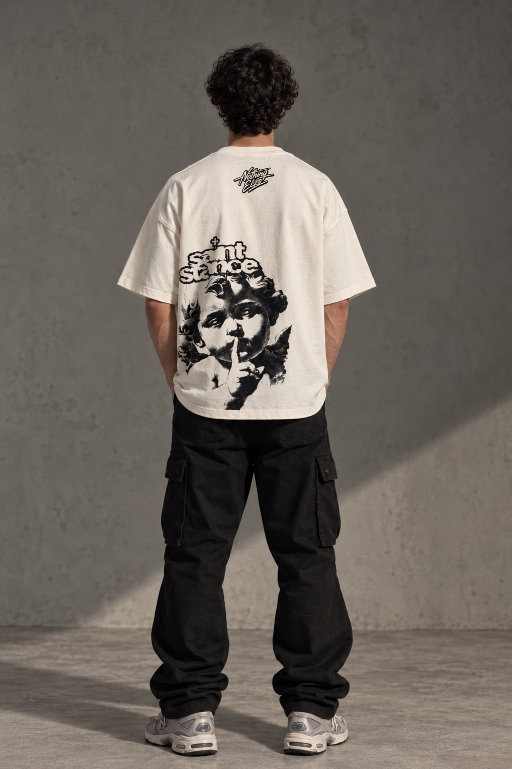 404 Angel white Oversized T-shirt