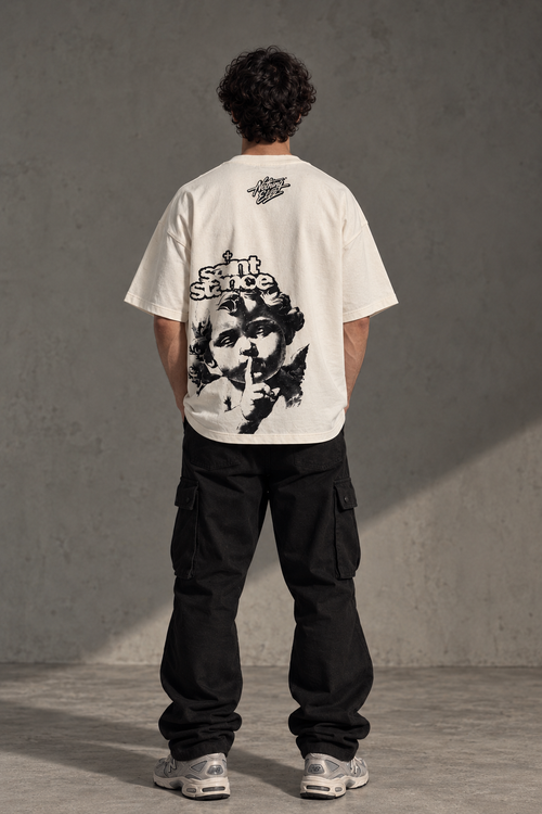 404 Angel white Oversized T-shirt