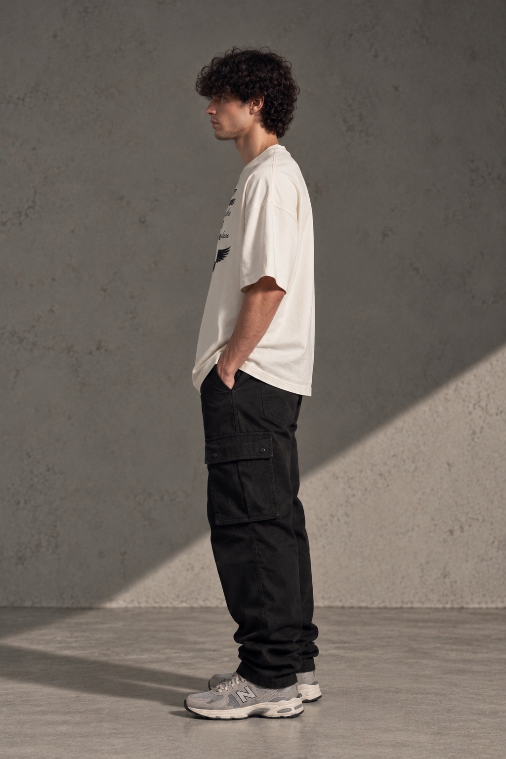 404 Angel white Oversized T-shirt