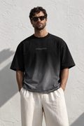Black Ombre Boxy Fit T-shirt