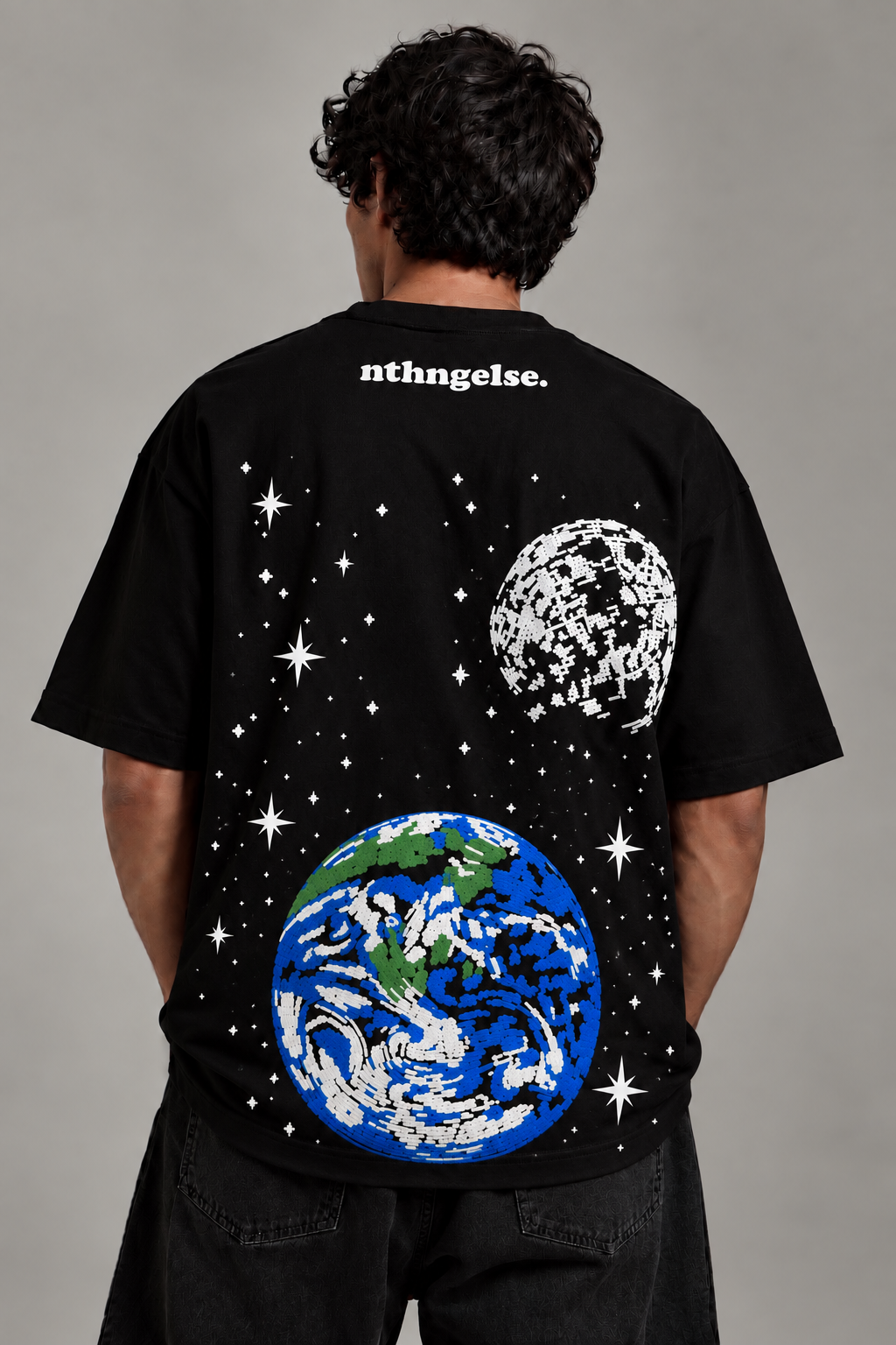 Universe Black Oversized T-shirt
