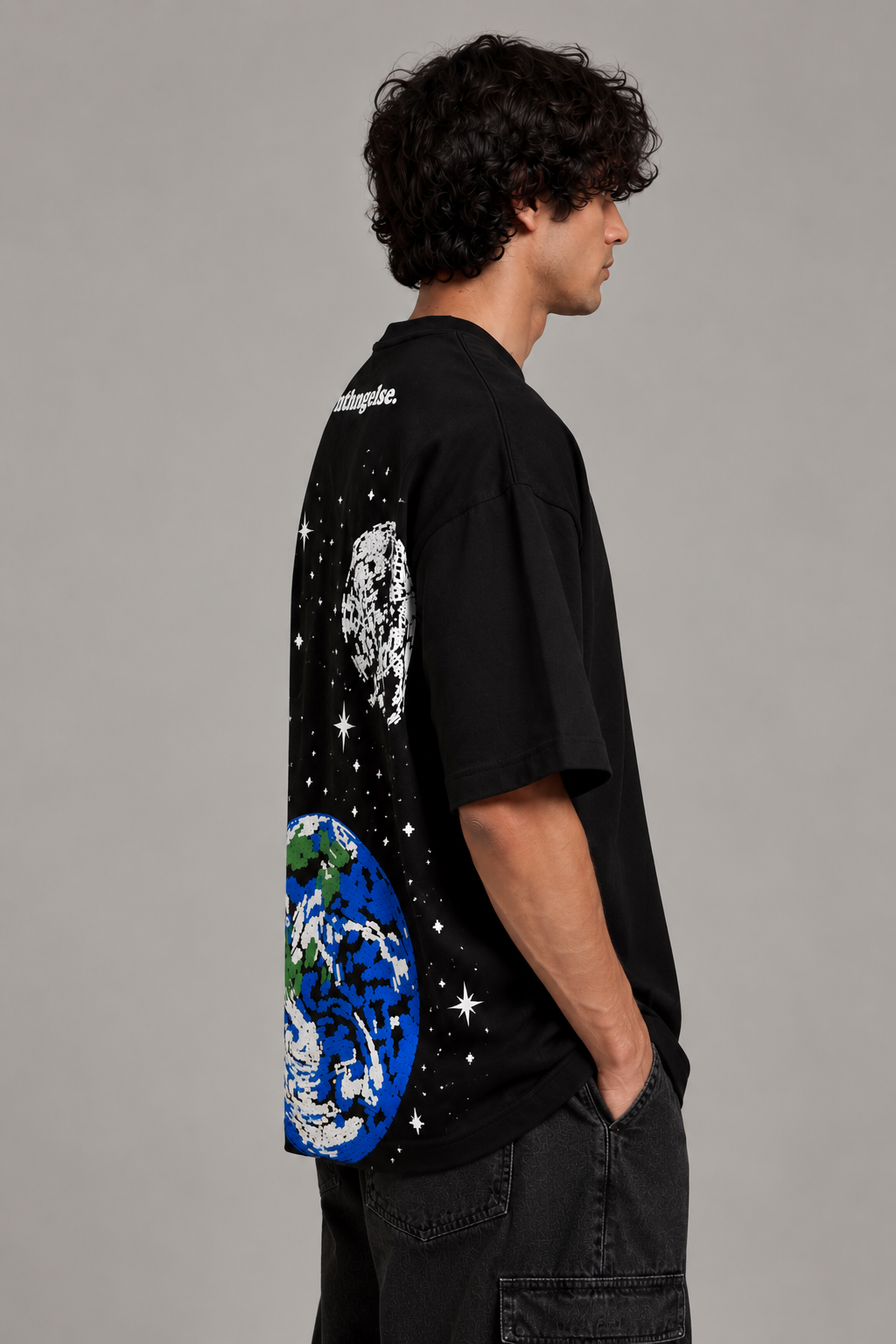 Universe Black Oversized T-shirt