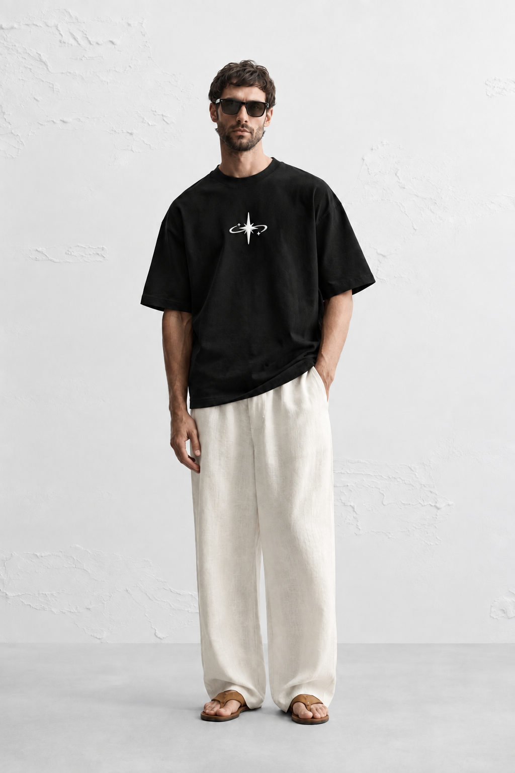 Universe Black Oversized T-shirt