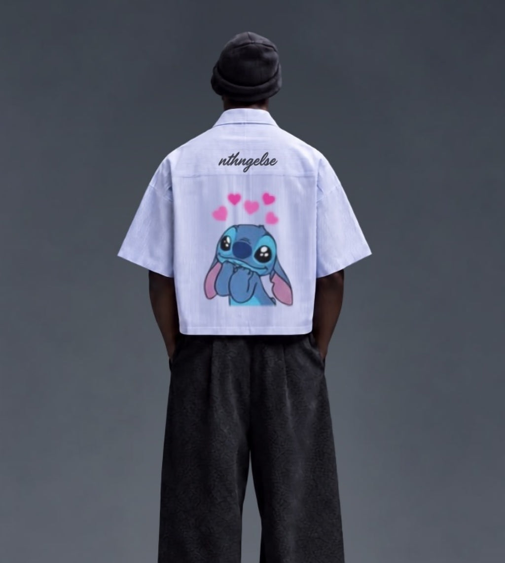 Stitch Boxy Fit Stripped Shirt